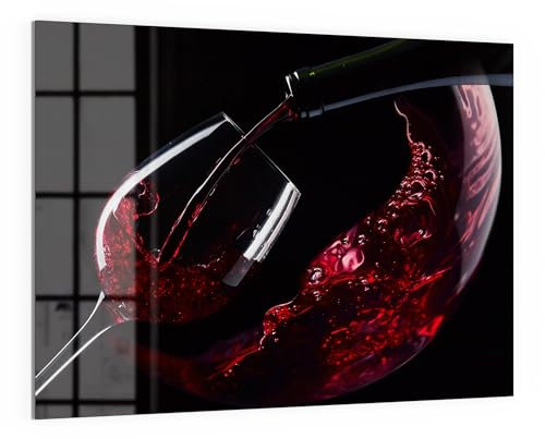 DEQORI Glas-Magnettafel | 120x90 cm cm groß | Motiv Tanz der Tropfen | Memo-Board aus Glas | Magnetboard inkl. Magnete, Stift & Tuch für Küche & Büro | Tafel magnetisch & beschreibbar