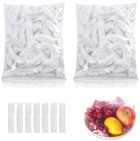 200 Pièces Film Alimentaire Reutilisable – de Film Alimentaire Jetable Transparent pour Conservation des Aliments, Facile à Utiliser, Conçu pour Tous les Types d'Ustensiles