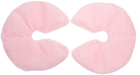 Stillgelkissen 1 Paar aus Gel, Pvc und Stoff für Mütter | Kühl und Wärmeanwendung, Wiederverwendbar, Rosa, für Brustpflege und Stillzeit