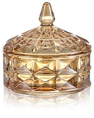 ASumPio Sucrier Sucrier Ménage Transparent Bonbonnière avec Couvercle Bocal en Verre Cristal Cube De Café Sucrier Sucrier avec Plusieurs Couches Bonbonnière Bocaux, A-Couche Uniq,C-Double Layer