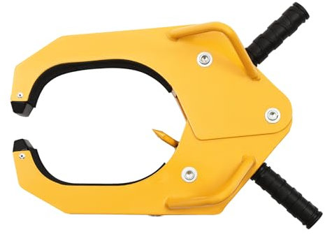 Cepo antirrobo universal para coches, SUV, remolques para coches, 40 x 28 x 13,5 cm, color amarillo claro