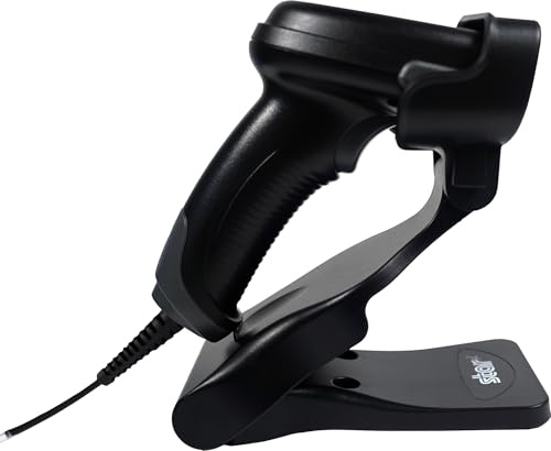 Star Micronics BSH-20U Barcode-Scanner USB 1D/2D mit Handkabel mit Halterung, kompatibel mit MC-Print und mPOP, Schwarz