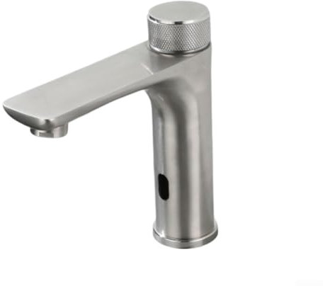 Grifo de acero inoxidable 304 con sensor infrarrojo, grifo automático para lavabo de baño sin contacto con control de temperatura, mezclador de agua caliente y fría, diseño antideslizante, 170 x 105