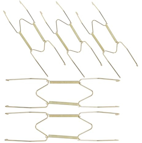 Veemoon Lot De 5 Supports Muraux Pour Assiettes Avec Crochet À Ressort En Forme De W Pour Une Présentation Sécurisée Des Assiettes Supports Pour Assiettes Métalliques