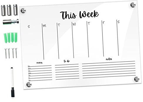 GRIRIW 1satz Wiederverwendbarer Klarer -wandkalender Mit Marker Und Nägeln Abwischbares -board Für Notizen Und Organisation Für Zuhause Und Büro