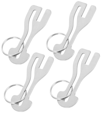 jojofuny 4pcs Zinc Alloy Trolley Coin Key Ring for Supermarket Use