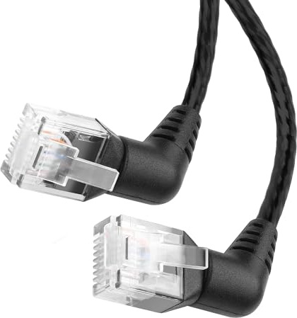 YACSEJAO 360°Drehbares Cat6 Ethernet Kabel RJ45 10Gbps High Speed, flexibles PVC Patch Kabel für Router, Modem, Switch (0,25M/0,82FT)