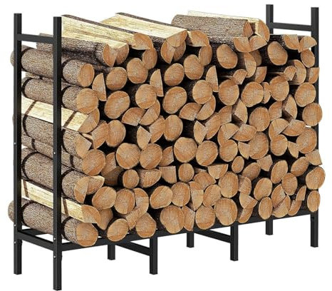 Scaffale per Legna da Ardere, Portalegna per Interni e Esterni, Portalegna per Camino, Portalegna Smontabile, Scaffale per Legna da Camino, Portalegna per Camino,120×30×82cm
