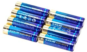 Batterie alcaline LR6 (AA) 1,5 V Pack 8 Unità senza mercurio per telecomandi, giocattoli, fotocamere, allarmi e altro