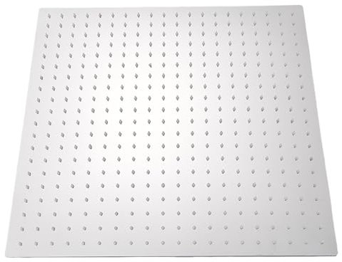 JCXIOC Ducha de Techo Grande Cabezal de Ducha Cuadrado de 20 Pulgadas con Efecto Lluvia, Accesorio de Grifo de baño de Acero Inoxidable Cromado(Chrome 20 Inch)