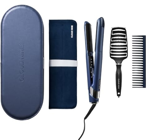 Cloud Nine 2-in-1 Contouring Original Iron Glätteisen – Haarglätter & Lockenstab mit gebogenen Sericite®-Platten, Revive Mode® & 11 Temperatureinstellungen (100–200 °C) – Für gesundes Styling