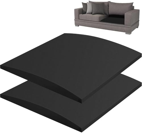 RNPKZ 2 PCS Sofa Cushion Support for Sagging Seat, 50X50X5CM Sofa Support Boards, High Density Sofas Repair Foam, Trapezoidal Furniture Seat Under Cushion Sag Repair for Loveseats Chairs Couch(Black)