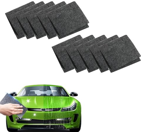 Sathychanpy 10 Stück Nano Sparkle Tuch,Nano Kratzerentferner Tücher, Car Scratch Remover, Kratzer Entfernen Reparatur, für Reparatur von leichten Kratzfarben, Lackpflege