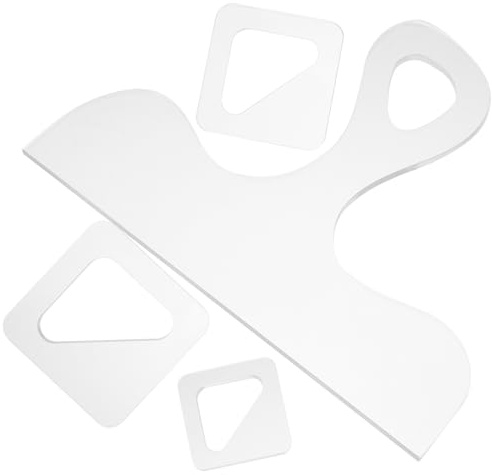 UTHCLO Set 4 Pezzi Modelli Acrilici Trasparenti per Tagliere Domestico Manico Stencil Riutilizzabili per Lavorazione del Legno Creazione Taglieri per Affettati e Tracciamento Preciso