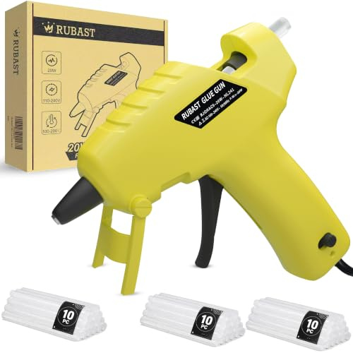 Rubast Mini Hot Glue Gun Kit,20W Hot Glue Gun Fast for Crafting with 7mm 30 Glue Sticks for School Kids Craft Hobby DIY Arts Card Sealing Glass Fabric Metal Wood Plastic Home Repairs,Olive