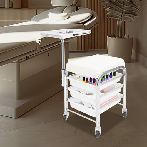 Beau - Carrello per manicure con ruote, elegante design a forma di cactus, per un facile movimento e nizzazione, perfetto per tecnici delle unghie e saloni