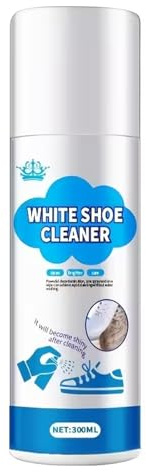 Sneaker Cleaner 10oz - 3-in-1 No Rinse White Shoe Cleaner for Rubber, Canvas and Leather - Stain Remover and Whitene - Fast Drying Shoe Cleaning Solution for School, Gym, Workplace and Travel