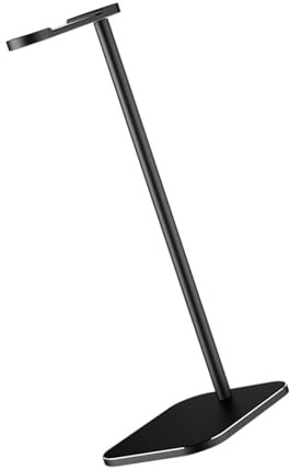 Alksubbm hörlursstativ headsethållare med stödstång i aluminium för skrivbord hörlursställ spelheadset hållare
