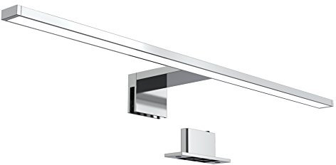 B.K.Licht Luce da specchio LED, luce bianca neutra 4000K, larghezza 60 cm, luce per bagno, luce per trucco, lampada per bagno, illuminazione armadietto bagno, 8 W, 780 Lm, 230 V, IP44