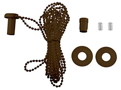 Victoria M. Zugkette für Klemmfix Doppelrollo Duorollo, Ersatzteil Zubehör für Rollos, 300 cm, Kürzbar, Dunkelbraun