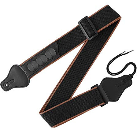 YAVO-EU Gitarrengurt Einstellbar weiche Baumwolle 6cm Breite für E-Gitarre, Bass-Gitarre Ukulelegurt Tragegurt Akustikgitarren Westerngitarre & Klassische Gitarre