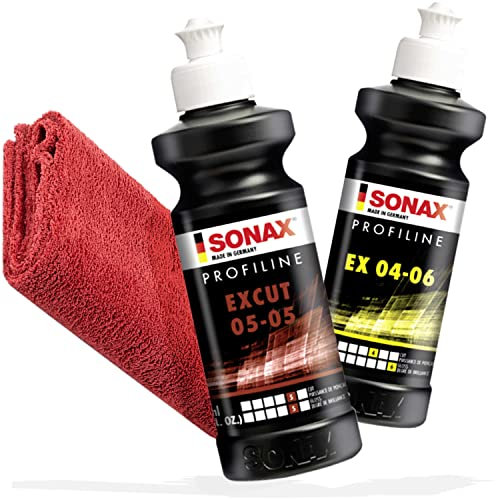 detailmate BASIS Polier Set - SONAX Polituren passend für SPTA 125mm Exzenter Poliermaschine 15mm 750W DA502 DAPSET-EU, Akku Polierer 20V CODDAP LD502, Rotation Schleifmaschine 1200 Watt SPTA0020