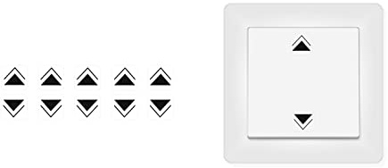 10 Stück Pfeile Aufkleber Auf und Ab Pfeile zum aufkleben als Schaltersymbole (Rpt6) (1 cm), Schwarz