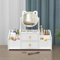 TFSZE Organizzatore Trucchi,Organizzatore Cosmetico,Cassetto Domestico Con Specchio Per il Trucco Scaffale Organizzatore Gioielli Scaffale Prodotti di Cura Della,Per Toletta/Camera da Letto/Bagno