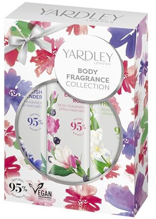 YARDLEY LONDON Traditional Body Spray Set 3x75ml - Christmas Gift - Gift for Her - Birthdays