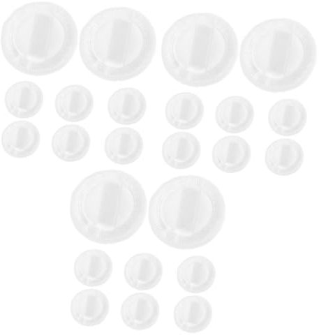 DOITOOL 24pièces Houppettes Coton Rondes Pour Maquillage Avec Ruban Éponge à Poudre Douce Pour Fond De Teint Et Cosmétique Rose