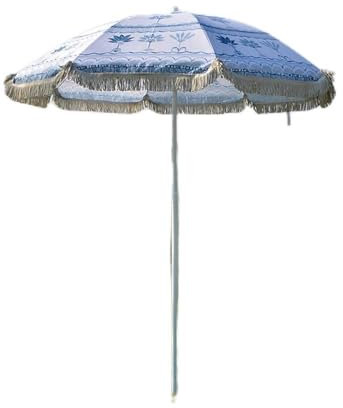 ZYBOWAYL Ombrellone Parasole da Spiaggia, 200cm, Ombrellone Hawaiano Inclinabile con Frangia, Ombrellone da Balcone Pieghevole, Ombrellone da Esterno Portatile, Altezza Regolabile (Color : C, Size :