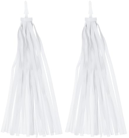 PATIKIL Streamer per Bici Colorati Bianco Nappe per Manubrio Scooter Nastri | Manici per Tricicli, Impugnature, Decorazioni, per Ragazze, Accessori