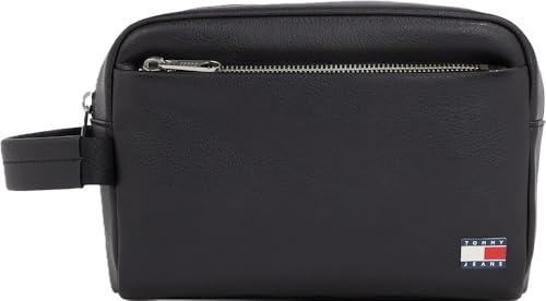Tommy Hilfiger TJM HERITAGE LEATHER WASHBAG TG. One Size BDS - BLACK One Size