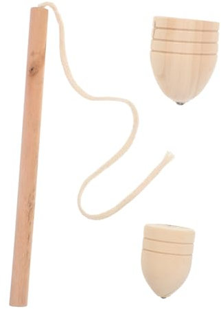 KONTONTY Holzkreisel Für Junge Mädchen Und Erwachsene Mit Traditionellem Design Drehender Funktion Und Lernreicher Beschäftigung Geeignet Als Tischspielzeug Und Sammlerstück