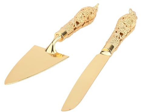 2Pcs Cake Cutting Set, Wedding Cake Knife and Server Set Pie Spatula for Pies Pizzas Wedding Birthday Party Kitchen Cutting Serving Desserts (Type 2)