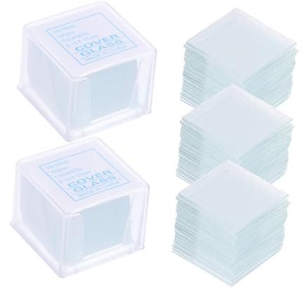 MUCKLILY 500stücke Deckgläser Und Objektträger Klare Quadratische Glasabdeckungen Für Labor Und Mikroskopie Labor-objektträger Mit Glasabdeckung Für Optische Mikroskope