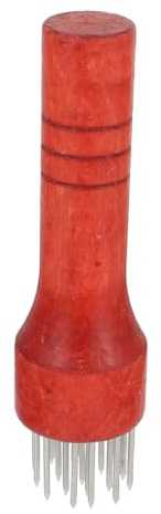 LIFKOME Ablandador De Carne 21 Agujas, Mango Rojo Antideslizante, Herramienta para Ablandar Carne De Cerdo, Eficaz para Filetes y Uso Doméstico