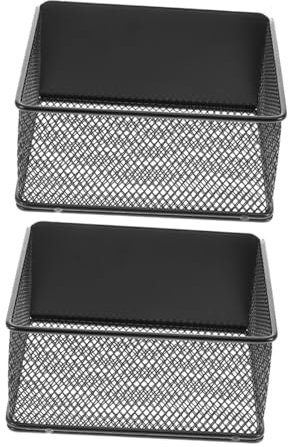 iplusmile 2 Piezas estante del refrigerador rejilla magnética nevera Almacenamiento magnético para el refrigerador especiero acero al carbono. Black Reutilizable