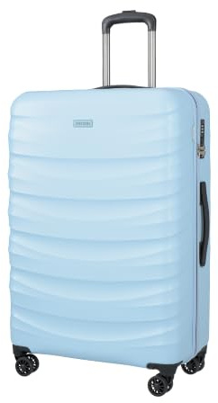 PUCCINI Polykarbonat resväska Valencia hårt skal handbagage vagn lätt resväska med tvillinghjul M-L-XL, blå, XL, Stor resväska