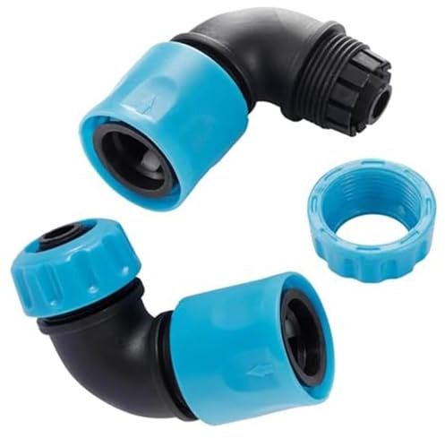 Attacco Per Tubo Da Giardino - Componenti Per Irrigazione | Doppio Rubinetto Rapido Divisore Acqua Angolo 90 Gradi Per Irrigazione Giardino E Cucina