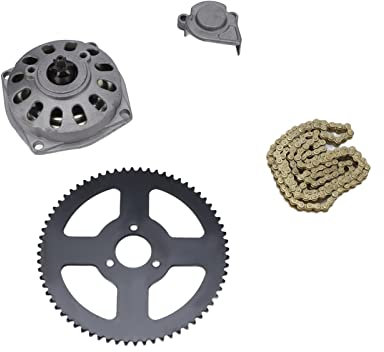 Funien 6T -Kupplungs -Drum -Getriebe, 68T Heckkettenfahrer, 25 -Stunden -Kettenkit mit 136 Glieder für 2 -Takt -Minimoto -Bike -Quad -ATV, Hergestellt aus Hochwertigem Metall, Einfach