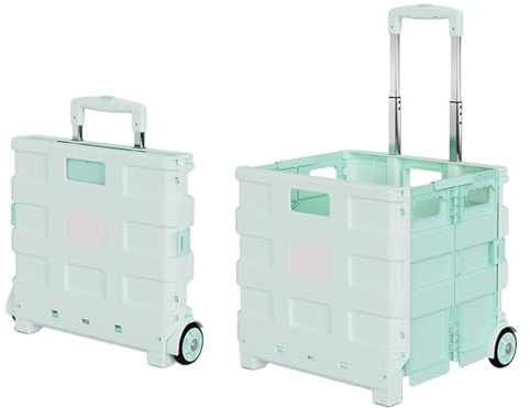 Cassa Con Ruote - Carrello Della Spesa Con Ruote | Robusto Carrello Portatile Per Campeggio Biancheria Shopping Viaggi Lezioni Aeroporto Giardino