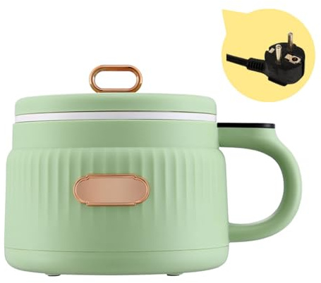 KIXZSAZ Incluso cocinar arrocera eléctrica con Mini Cocina eléctrica olla para Fideos Cocina eléctrica olla calentador Pan, verde