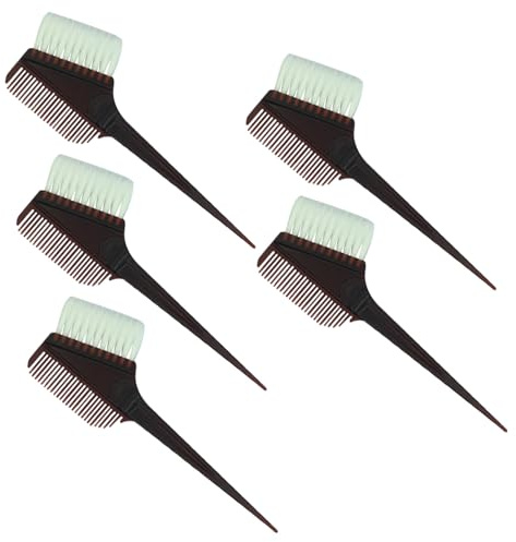 Veemoon 5 Stück Teiliges DIY Haarfärbe mit Haarfärbepinsel Färbeschale und Kamm Langlebiges Kunststoffmaterial Leicht zu Halten für Friseure und Professionelle Salonanwendung Praktische