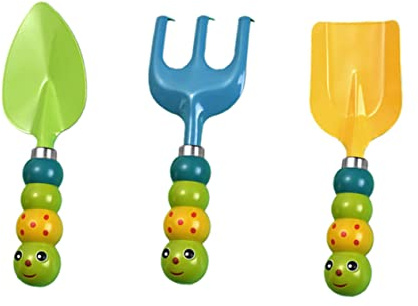 SUPVOX 3pièces Kit Outils De Jardin pour Garçon Fille avec Pelle Et Râteau Jouets De Plage Portables Et Légers pour Garçon Fille pour Jardin Et Neige