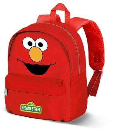 KARACTERMANIA Sesamstraße Elmo Face-Joy Kindergartenrucksack, Rot, 22 x 27 cm, Kapazität 5 L