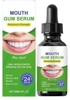 Gotas para el Cuidado Bucal de Encías, Regenerador y Reparador del Tejido Gingival, Fórmula Calmante para Encías Sensibles, Uso Diario Matutino y Nocturno, 60ml