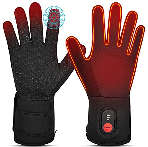 elektrische beheizte Handschuhe für Herren Damen，wiederaufladbar beheizbare Winter Handschuhe für Outdoor Fahrrad Motorad Ski Snowdoard Jagd