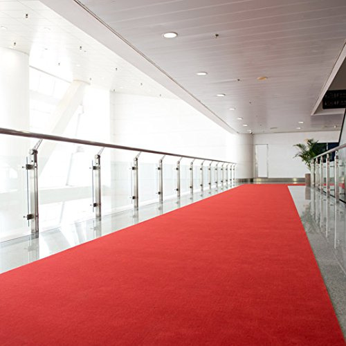 MadeInNature Roter Teppich Eventteppich hochzeitsteppich Polyester Red Carpet/in vielen Breiten BZW. Längen vorhanden (1x10m)
