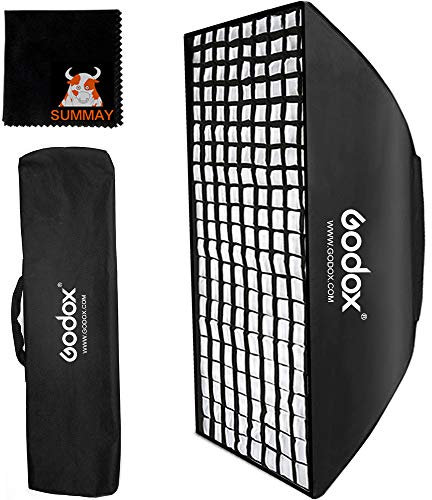 GODOX Grille Pliable Softbox 60x90cm Boîte à Lumière Rectangulaire Photographie Lumière avec Monture Bowens pour Portrait Produit Photographie Studio Flash Speedlight (SB-FW6090)